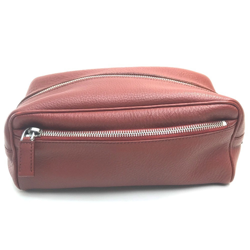 Prada Triangle Pouch Red Leather - image 3